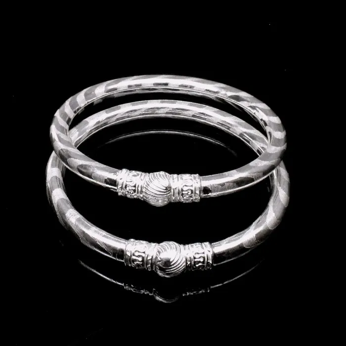 Bracelets Karizma Jewels Indian Hollow Real Silver Bangles Bracelet 58cm Pair Bracelets Karizma Jewels Indian Hollow Real Silver Bangles Bracelet 58cm Pair