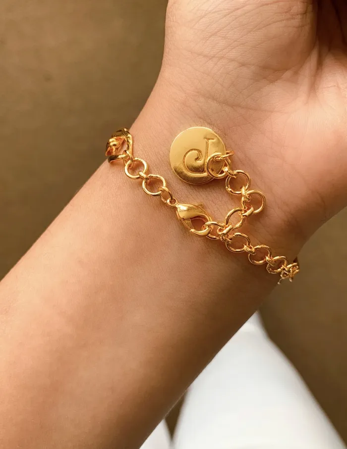 Bracelets PRERTO ECOMMERCE PRIVATE LIMITED Nome Iniziale Evil Eye Bracelet Cuff