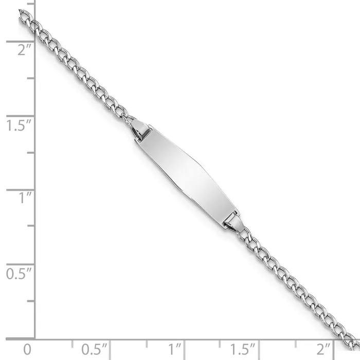 Bracelets WB Choice Jewelry 14k WG Semisolid Soft Diamond Shape Cuban ID BraceletWBCDCID132CW6 Bracelets WB Choice Jewelry 14k WG Semisolid Soft Diamond Shape Cuban ID BraceletWBCDCID132CW6