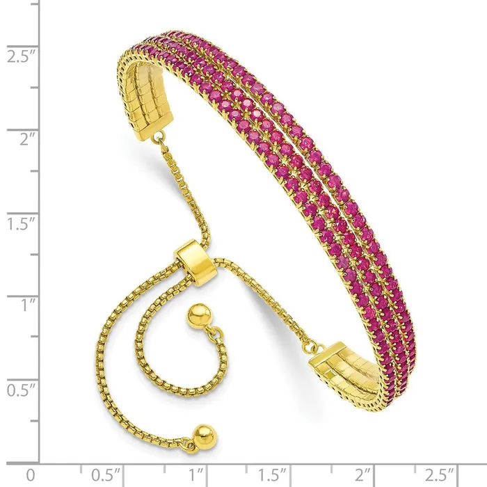 Bracelets WB Choice Jewelry SS Gold Tone June Iridescent Pink Triple CZ Adjustable BraceletWBCQG5697JUN Bracelets WB Choice Jewelry SS Gold Tone June Iridescent Pink Triple CZ Adjustable BraceletWBCQG5697JUN