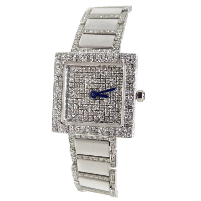 Diamond 18k White Gold Wrist Watch Vintage by Misty PreStyled Sets