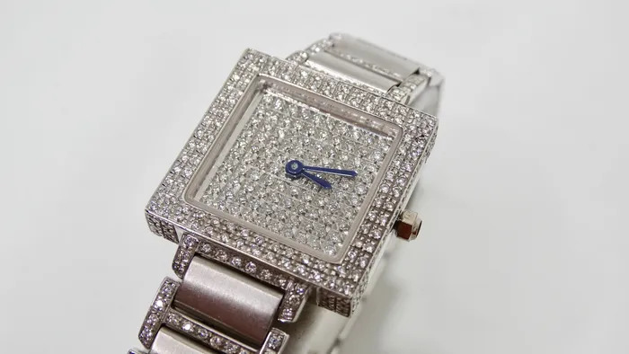Diamond 18k White Gold Wrist Watch Vintage by Misty PreStyled Sets