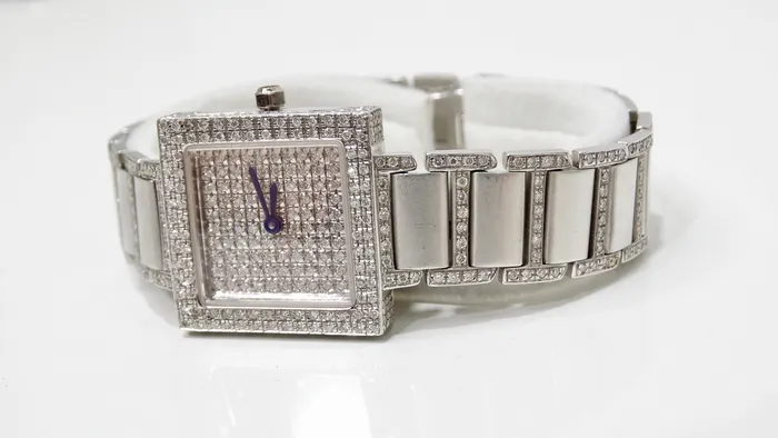 Diamond 18k White Gold Wrist Watch Vintage by Misty PreStyled Sets