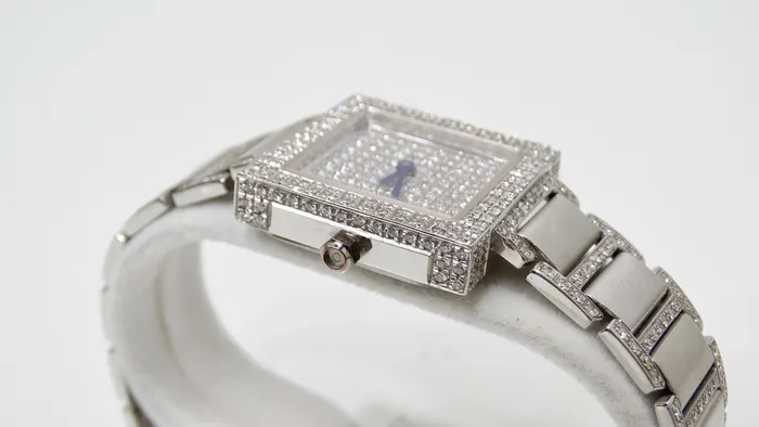 Diamond 18k White Gold Wrist Watch Vintage by Misty PreStyled Sets