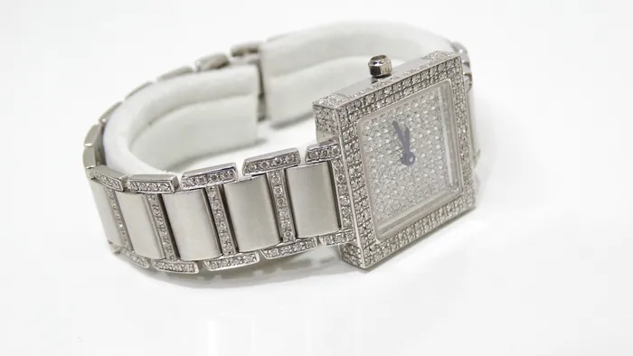Diamond 18k White Gold Wrist Watch Vintage by Misty PreStyled Sets