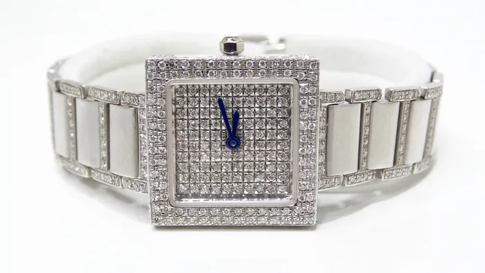 Diamond 18k White Gold Wrist Watch Vintage by Misty PreStyled Sets