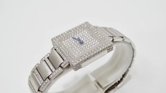 Diamond 18k White Gold Wrist Watch Vintage by Misty PreStyled Sets