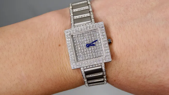 Diamond 18k White Gold Wrist Watch Vintage by Misty PreStyled Sets