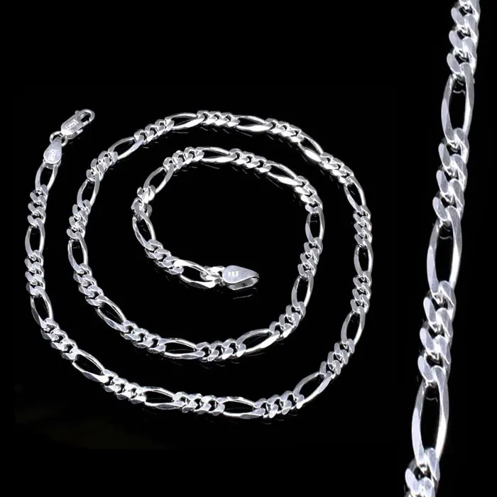 Karizma Jewels Real 925 Silver Link Design Chain 198quot Neck chain Necklaces