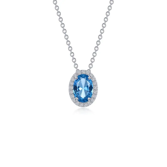Lafonn Necklaces 256 CTW Oval Halo Necklace