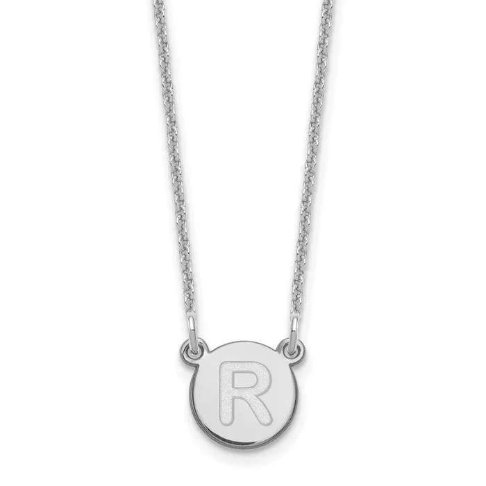 Necklaces 10kw Tiny Circle Block Initial Letter R NecklaceWBC10XNA722WR WB Choice Jewelry Necklaces 10kw Tiny Circle Block Initial Letter R NecklaceWBC10XNA722WR WB Choice Jewelry