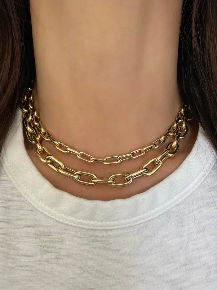 Necklaces Open Link Necklace Shylee Rose Jewelry