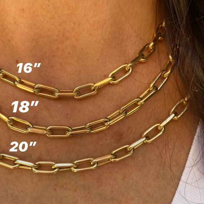 Necklaces Open Link Necklace Shylee Rose Jewelry