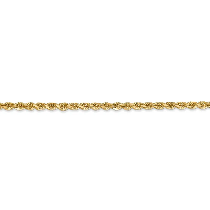 Necklaces WB Choice Jewelry 14k 275mm Diamondcut Rope with Lobster Clasp ChainWBC021L22 Necklaces WB Choice Jewelry 14k 275mm Diamondcut Rope with Lobster Clasp ChainWBC021L22