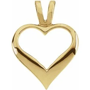 Necklaces WB Choice Jewelry 14K Yellow 12 mm Heart Pendant8070371993PSTWBC Necklaces WB Choice Jewelry 14K Yellow 12 mm Heart Pendant8070371993PSTWBC