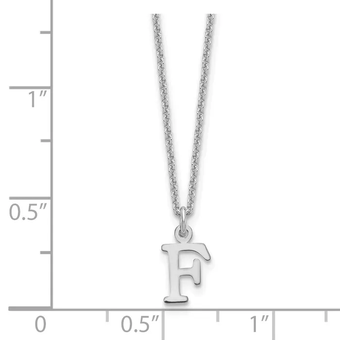 Necklaces WB Choice Jewelry 14KW Cutout Letter F Initial NecklaceWBCXNA727WF Necklaces WB Choice Jewelry 14KW Cutout Letter F Initial NecklaceWBCXNA727WF