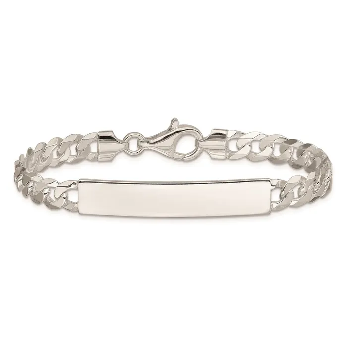 Sterling Silver Curb Link ID BraceletWBCQID19885 WB Choice Jewelry Bracelets Sterling Silver Curb Link ID BraceletWBCQID19885 WB Choice Jewelry Bracelets