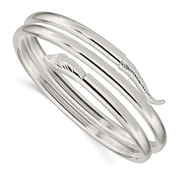 Sterling Silver Snake Bangle BraceletWBCQB67 WB Choice Jewelry Bracelets Sterling Silver Snake Bangle BraceletWBCQB67 WB Choice Jewelry Bracelets
