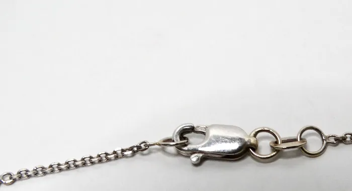 Vintage by Misty Necklaces 14k White Gold 585 Hamsa Pendant Necklace With Diamonds