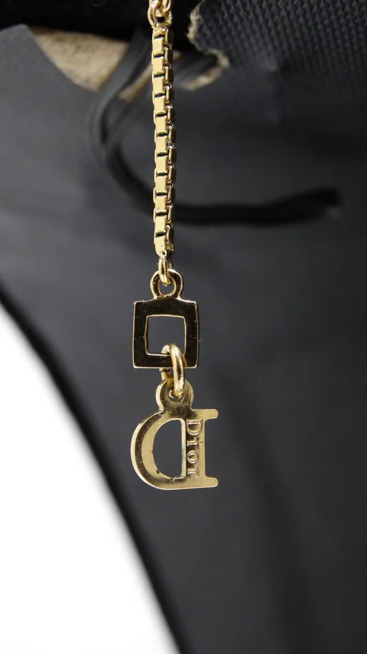Vintage by Misty Necklaces CHRISTIAN DIOR Dog Tag Charm Logo Necklace Galliano Era Vintage by Misty Necklaces CHRISTIAN DIOR Dog Tag Charm Logo Necklace Galliano Era