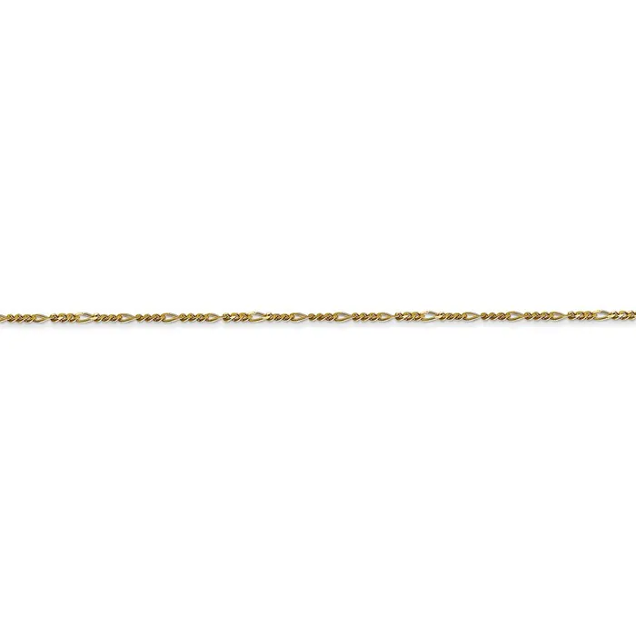 WB Choice Jewelry 10k 125mm Flat Figaro Pendant ChainWBC10PE720 Necklaces