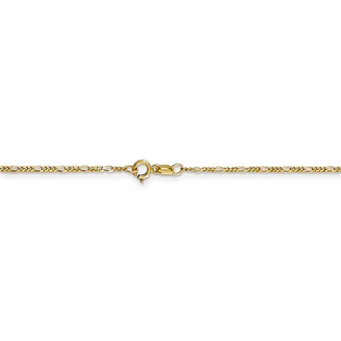 WB Choice Jewelry 10k 125mm Flat Figaro Pendant ChainWBC10PE720 Necklaces