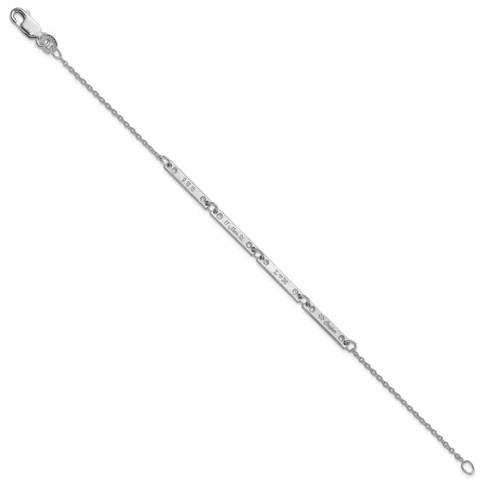 WB Choice Jewelry Bracelets 10K White Gold Brushed 4 Station Diamond BraceletWBC10XNA11814W WB Choice Jewelry Bracelets 10K White Gold Brushed 4 Station Diamond BraceletWBC10XNA11814W