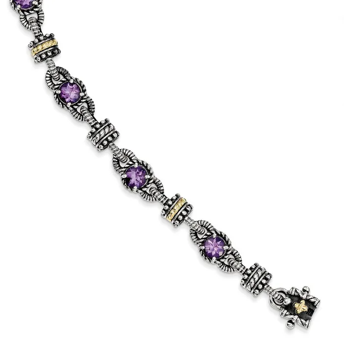 WB Choice Jewelry Bracelets Sterling Silver w14k Amethyst BraceletWBCQTC400 WB Choice Jewelry Bracelets Sterling Silver w14k Amethyst BraceletWBCQTC400