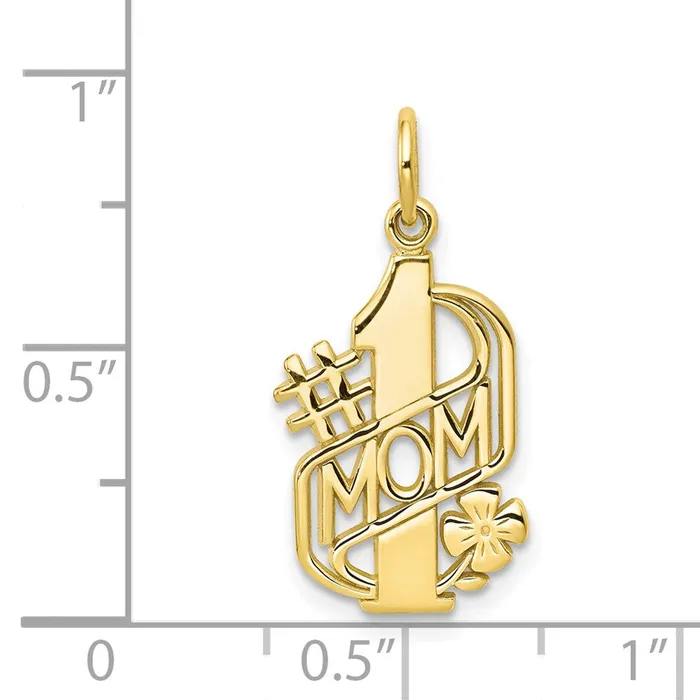 WB Choice Jewelry Charm Necklaces 10K 1 MOM CharmWBC10C97 WB Choice Jewelry Charm Necklaces 10K 1 MOM CharmWBC10C97