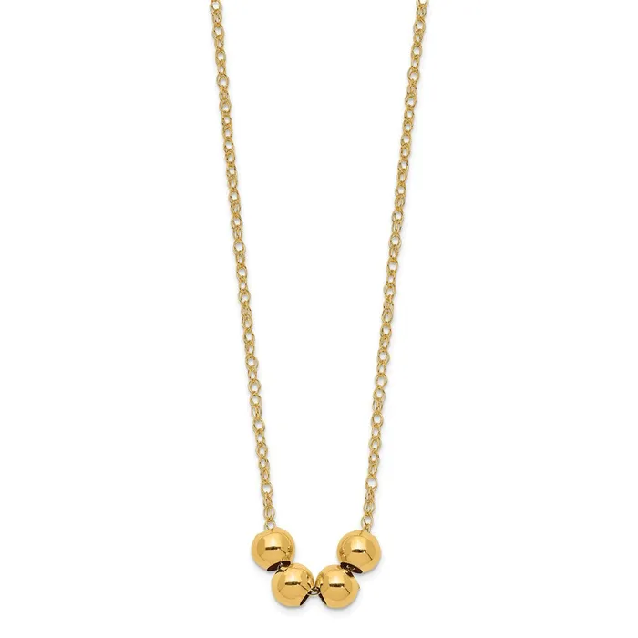 WB Choice Jewelry Necklaces 14k w 4 4mm Bead NecklaceWBCXCK15418