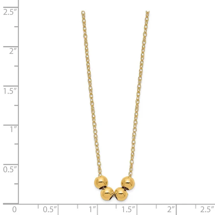 WB Choice Jewelry Necklaces 14k w 4 4mm Bead NecklaceWBCXCK15418 WB Choice Jewelry Necklaces 14k w 4 4mm Bead NecklaceWBCXCK15418