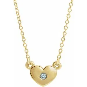 WB Choice Jewelry Necklaces 14K Yellow Blue Zircon Heart 16 Necklace 8633560057PSTWBC WB Choice Jewelry Necklaces 14K Yellow Blue Zircon Heart 16 Necklace 8633560057PSTWBC