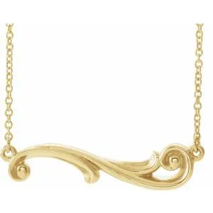 WB Choice Jewelry Necklaces 14K Yellow Freeform Bar 18 Necklace 86873606PSTWBC WB Choice Jewelry Necklaces 14K Yellow Freeform Bar 18 Necklace 86873606PSTWBC
