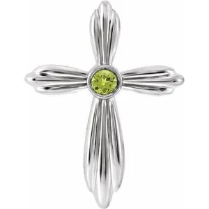 WB Choice Jewelry Necklaces Platinum Peridot Cross Pendant R42369742PSTWBC WB Choice Jewelry Necklaces Platinum Peridot Cross Pendant R42369742PSTWBC