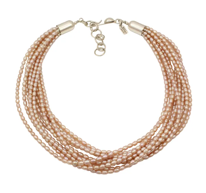 Artie Yellowhorse Fresh Water Pearl 10 Strand Necklace Necklaces