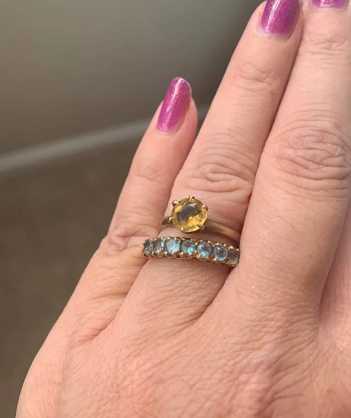 Citrine Solitaire 10k Gold Vintage Love Vintage Paris PreStyled Sets