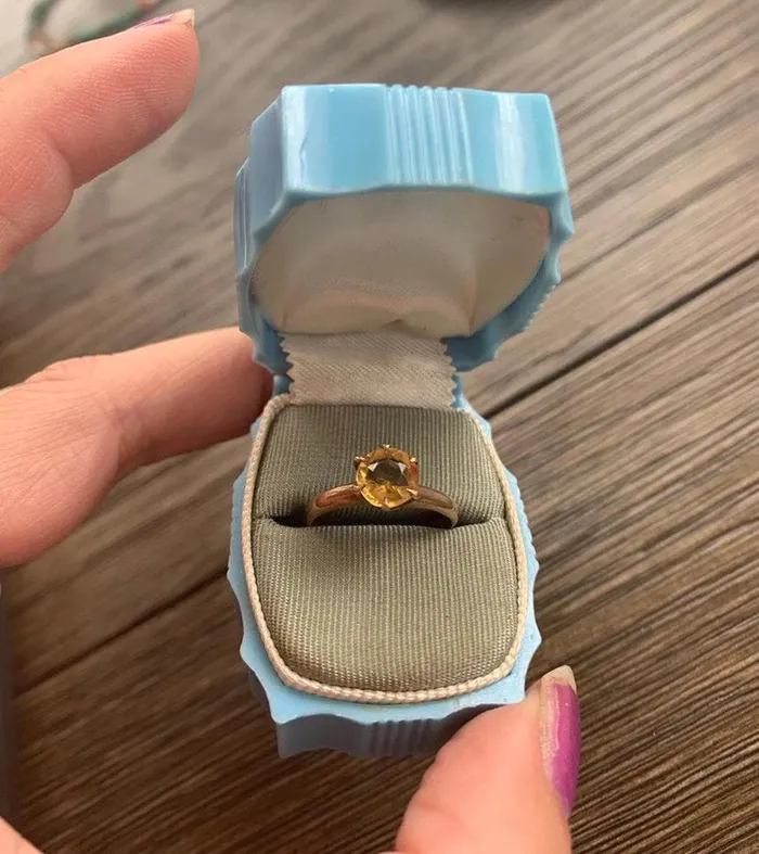 Citrine Solitaire 10k Gold Vintage Love Vintage Paris PreStyled Sets