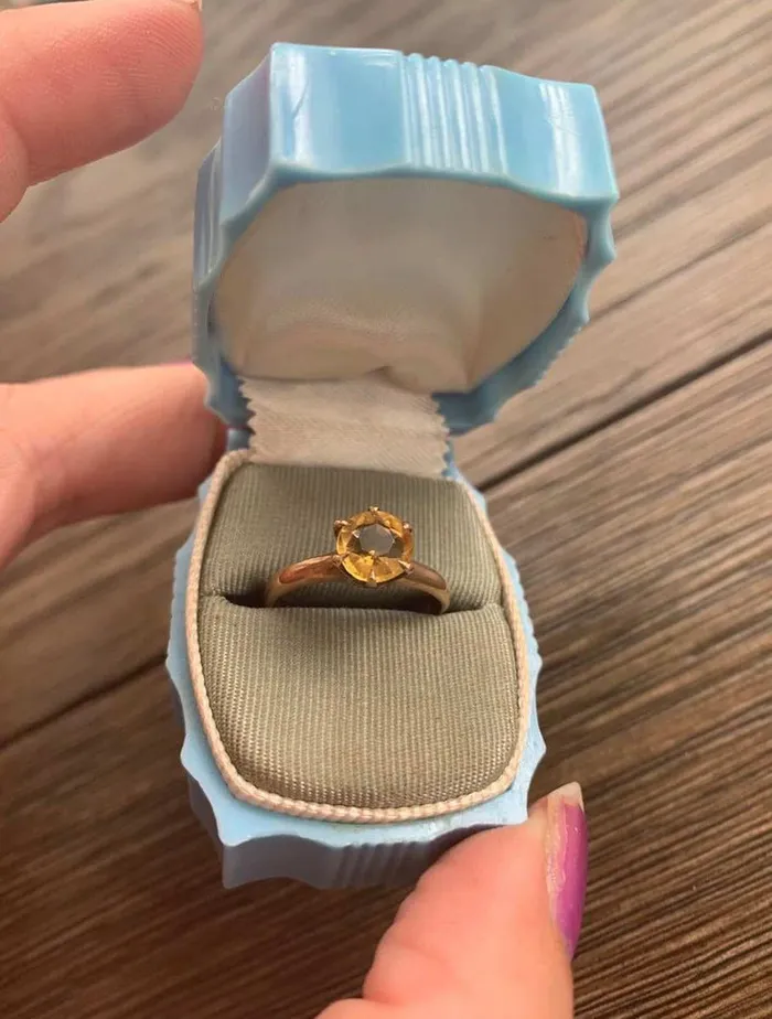 Citrine Solitaire 10k Gold Vintage Love Vintage Paris PreStyled Sets