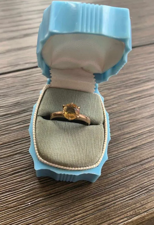 Citrine Solitaire 10k Gold Vintage Love Vintage Paris PreStyled Sets