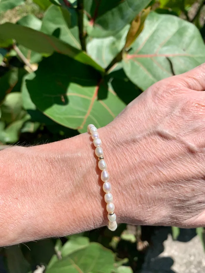 Freshwater Pearls and Gold Bracelet Shannon Russell Jewelry Bracelets