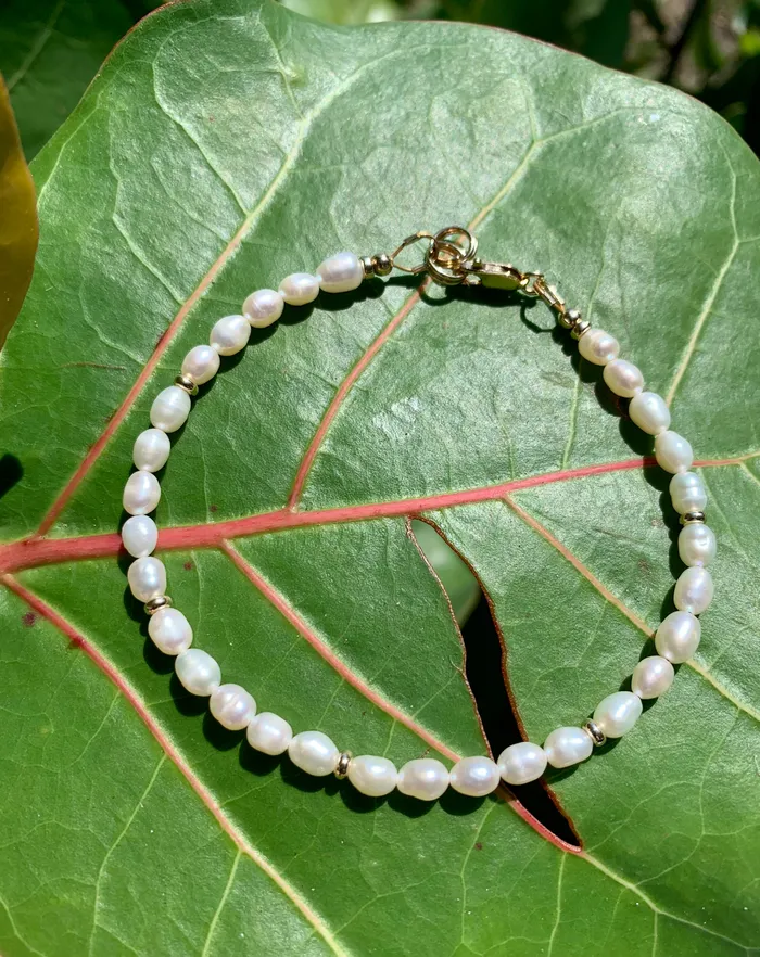 Freshwater Pearls and Gold Bracelet Shannon Russell Jewelry Bracelets
