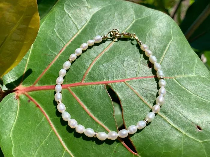 Freshwater Pearls and Gold Bracelet Shannon Russell Jewelry Bracelets