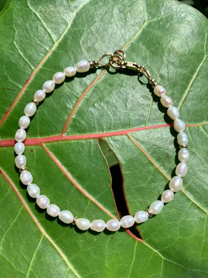 Freshwater Pearls and Gold Bracelet Shannon Russell Jewelry Bracelets