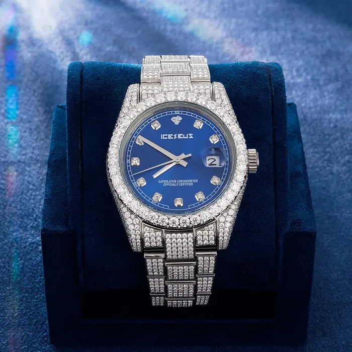 IceZeusShop Watches Custom Full Iced Moissanite Watch