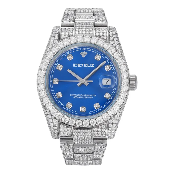 IceZeusShop Watches Custom Full Iced Moissanite Watch IceZeusShop Watches Custom Full Iced Moissanite Watch