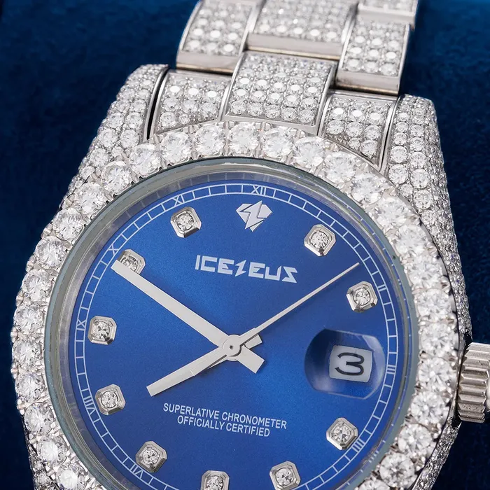 IceZeusShop Watches Custom Full Iced Moissanite Watch IceZeusShop Watches Custom Full Iced Moissanite Watch
