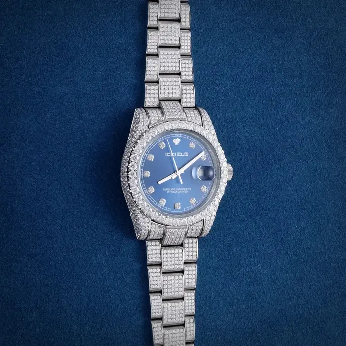 IceZeusShop Watches Custom Full Iced Moissanite Watch IceZeusShop Watches Custom Full Iced Moissanite Watch