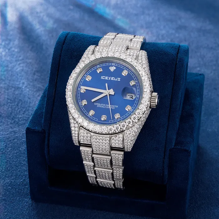 IceZeusShop Watches Custom Full Iced Moissanite Watch IceZeusShop Watches Custom Full Iced Moissanite Watch