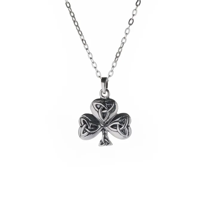 Killarney celtic jewelry Necklaces Sterling Silver Shamrock Pendant