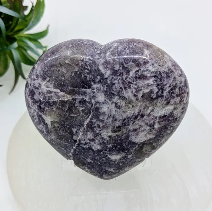 Lepidolite 275 Heart LV7514 Bliss Crystals Necklaces